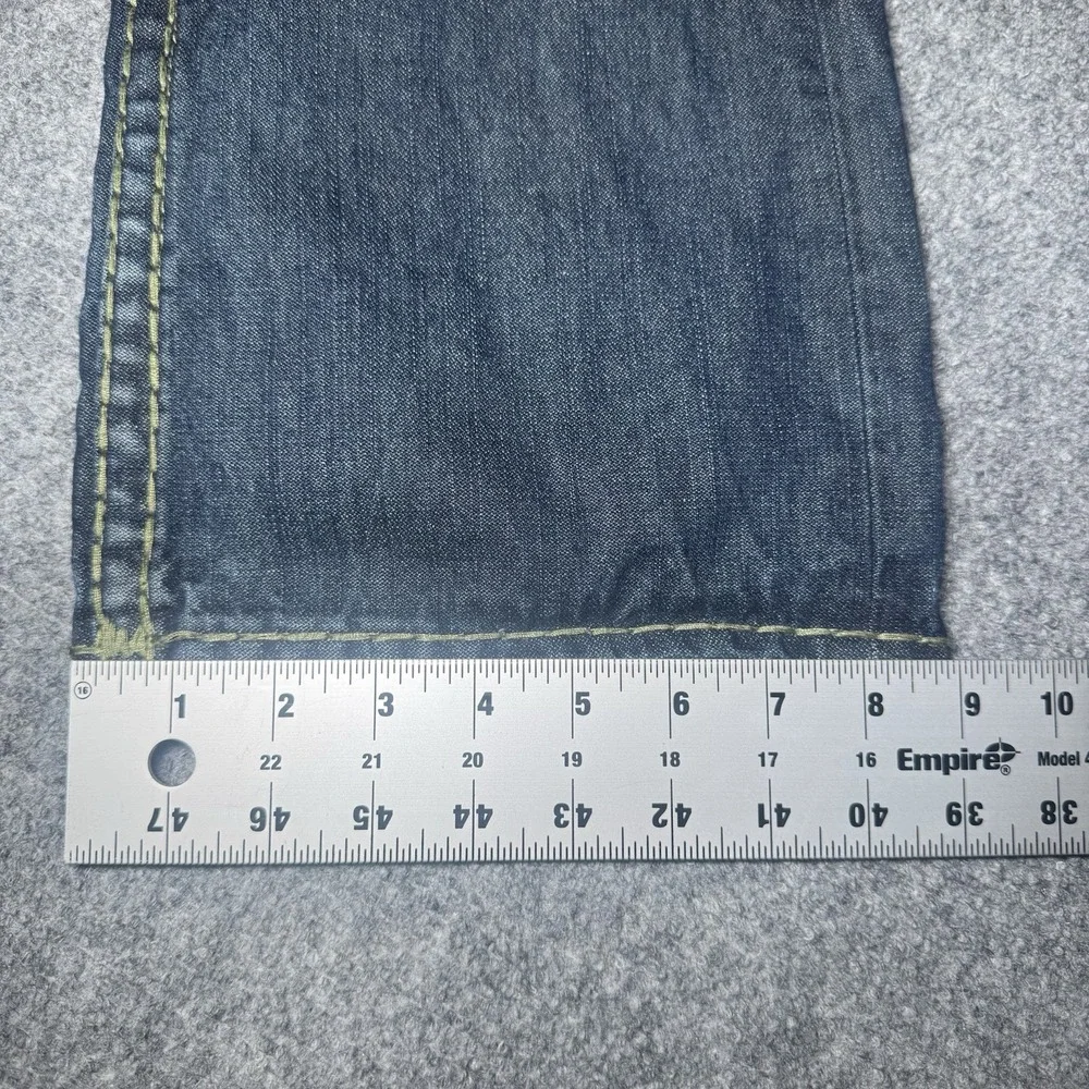 True Religion Nathan Super T Jeans Men Tag 30 Thick Stitch Fit 32x32 Dark Y2K